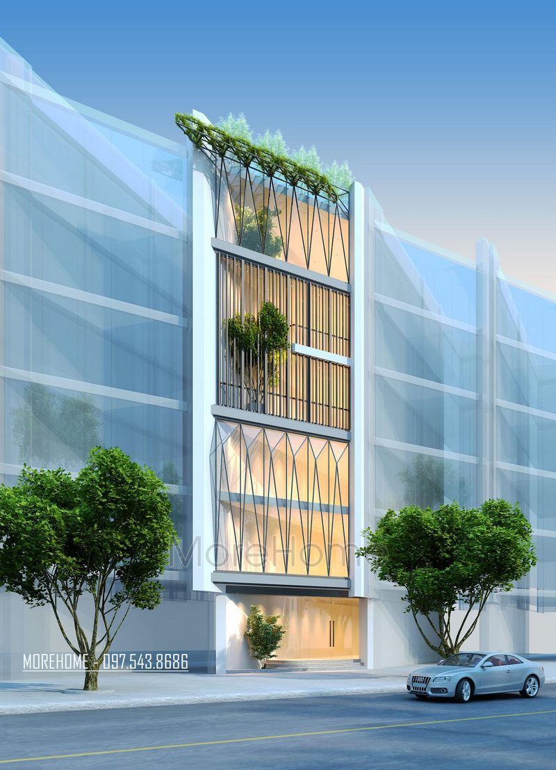 Thiết kế kiến trúc nhà phố Lạc Long Quân